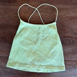 Open back crop top small size